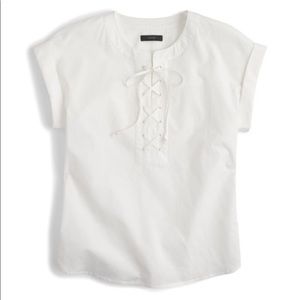 J.Crew Popover Lace-up Top
